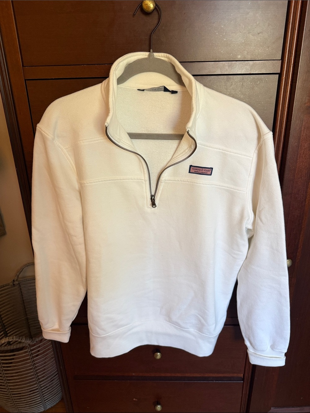 Vineyard Vines Men’s Cream Half-Zip Pullover Sweater